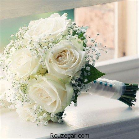ژورنال زیباترین مدل دسته گل عروس رز سفید ایرانی و اروپایی