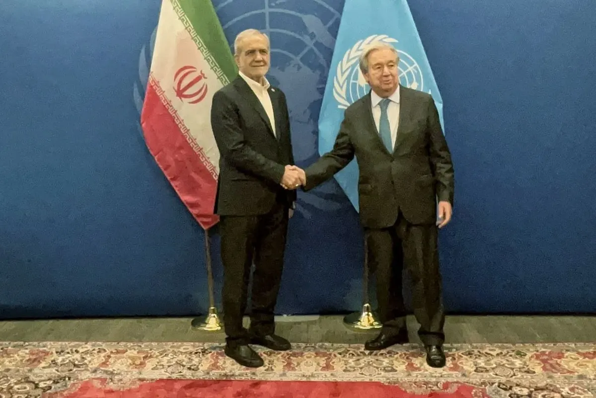 پزشکیان: هدف ایران دستیابی و بهره‌مندی از دانش و فناوری صلح‌آمیز هسته‌ای است و نه تولید سلاح هسته‌ای / ایران خواهان صلح و امنیت در منطقه است / گوترش: ایران در هفته‌های اخیر درباره شرایط موجود، راهکارهایی را مطرح کرده و ابراز امیدواریم این تلاش‌ها هرچه سریع‌تر به نتیجه برسد/ بر اساس ارزیابی ها معتقدم
