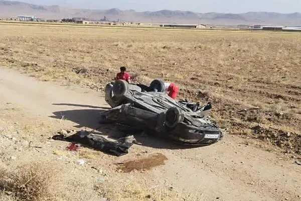 واژگونی خودرو در محور سفیددشت-فرخشهر با یک کشته و دو مصدوم