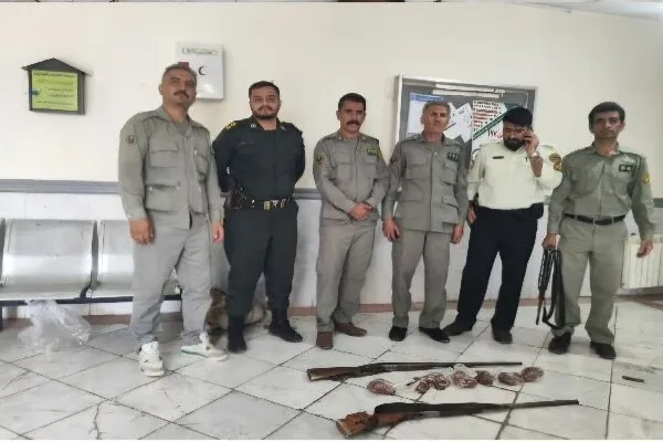 برخورد قاطع با شکارچی غیرمجاز در باشت؛ کشف گوشت کل وحشی و سلاح غیرمجاز