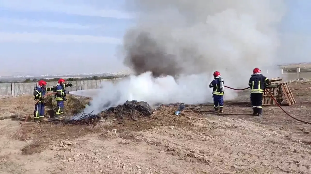 تمرین مهار آتش سوزی در شهرک صنعتی مراغه