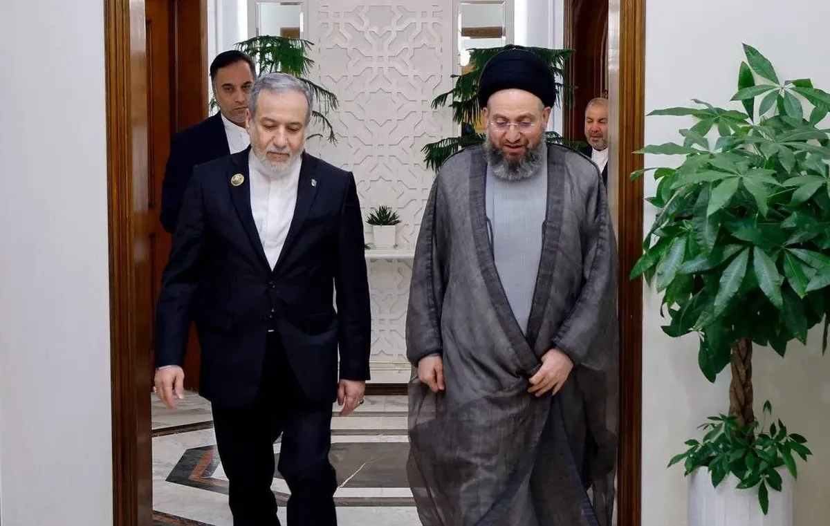 رهبر جریان حکمت ملی عراق در دیدار با عراقچی: ضرورت توقف تنشها و پایان جنگ در منطقه از مسیر گفتوگو و تفاهم/ راهحل مورد رضایت طرفها، باید همزمان حاکمیت و امنیت کشورهای منطقه را حفظ کند