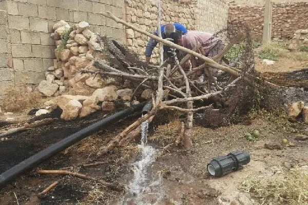 شبکه آب سنگکرمو پس از آتشسوزی ترمیم شد