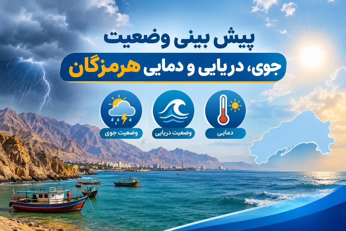 پیش‌بینی رگبار باران، رعدوبرق و تندباد لحظه‌ای در هرمزگان طی روز جاری