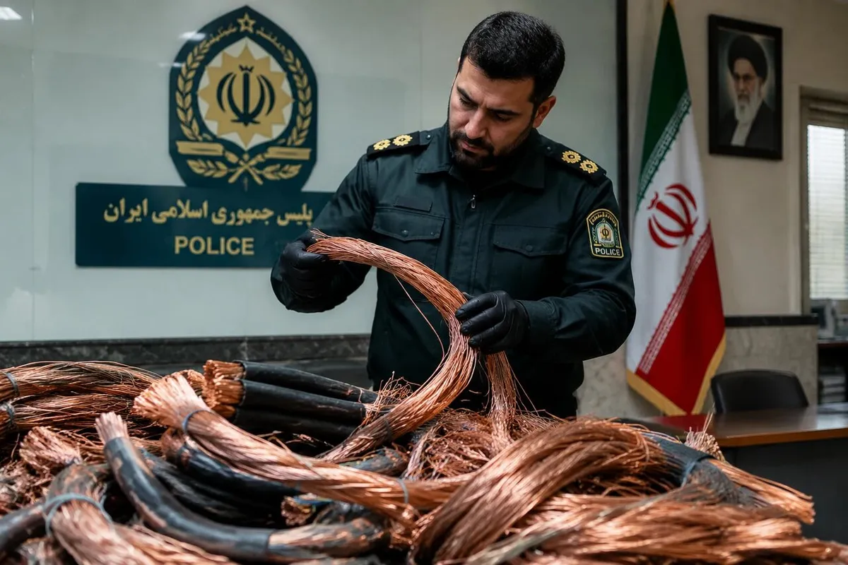 تیراندازی پلیس سمیرم برای توقف کامیونت فراری؛۶۰۰ کیلوگرم مس کشف شد