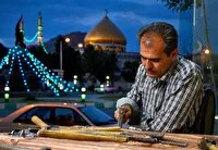 تشییع پیکر هنرمند قلمزن اصفهان در دهق نجف آباد