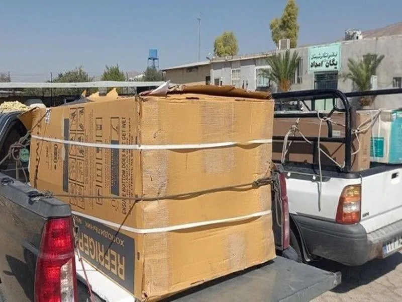 توقیف خودروهای حامل بار فاقد مجوز در فیروزآباد فارس