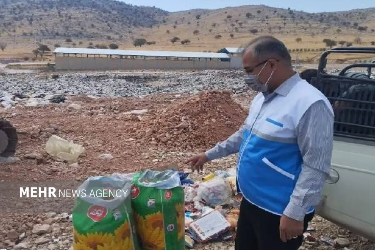 یک تن پسته و آجیل آفتزده و مواد غذایی فاسد در بویراحمد معدوم شد