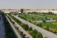 پایان مرحله اول عملیات ساماندهی غرفه‌های طبقه فوقانی میدان امام اصفهان