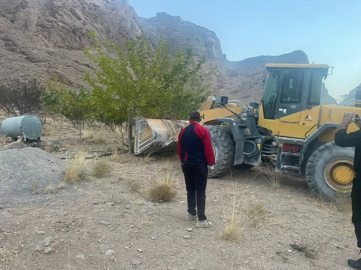 آزادسازی ۳ هزار مترمربع از اراضی مستثنیات در روستای گلافشان مهریز