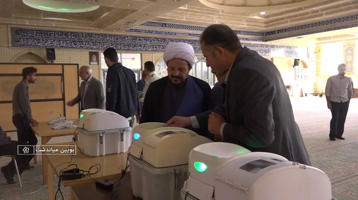 مانورآموزشی انتخابات در بویین میاندشت