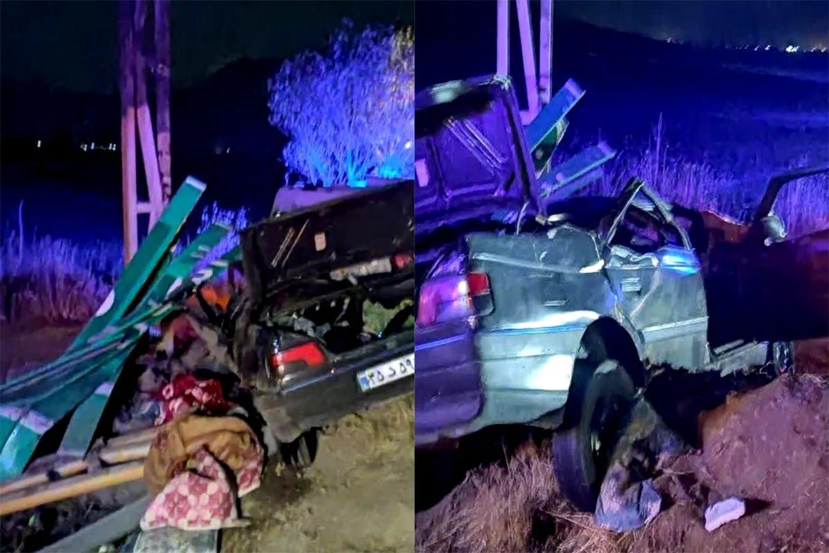 وداع با دختر ۹ ساله با واژگون شدن خودرو در محور اراک ـ ملایر