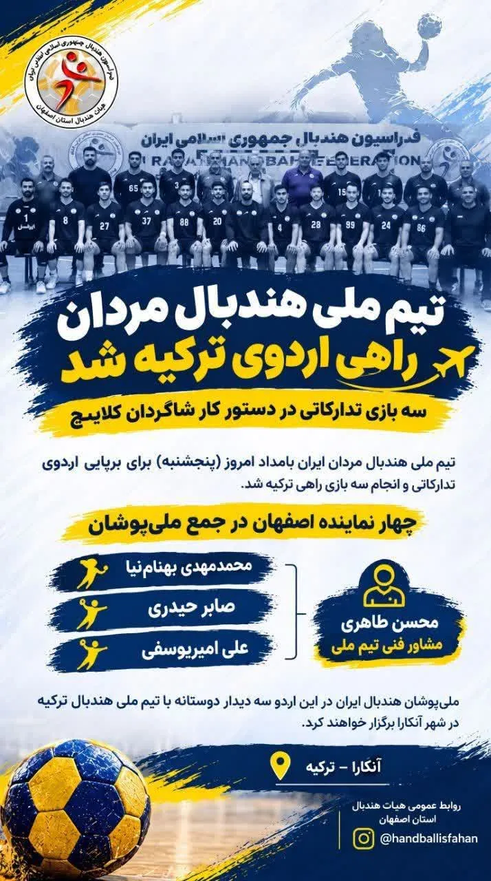 چهار نماینده اصفهان در اردوی تیم ملی هندبال مردان