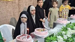 جشن تولد متفاوت دختران زینب نام شهدا در قم+تصاویر