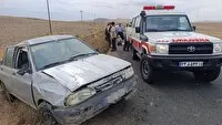 مصدمیت دو نفر در سانحه رانندگی در محور بوکان - میاندوآب