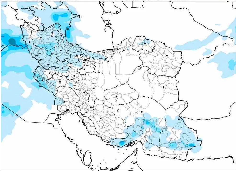 افزایش میانگین بارندگی طی ۳۶ روز اخیر در هرمزگان