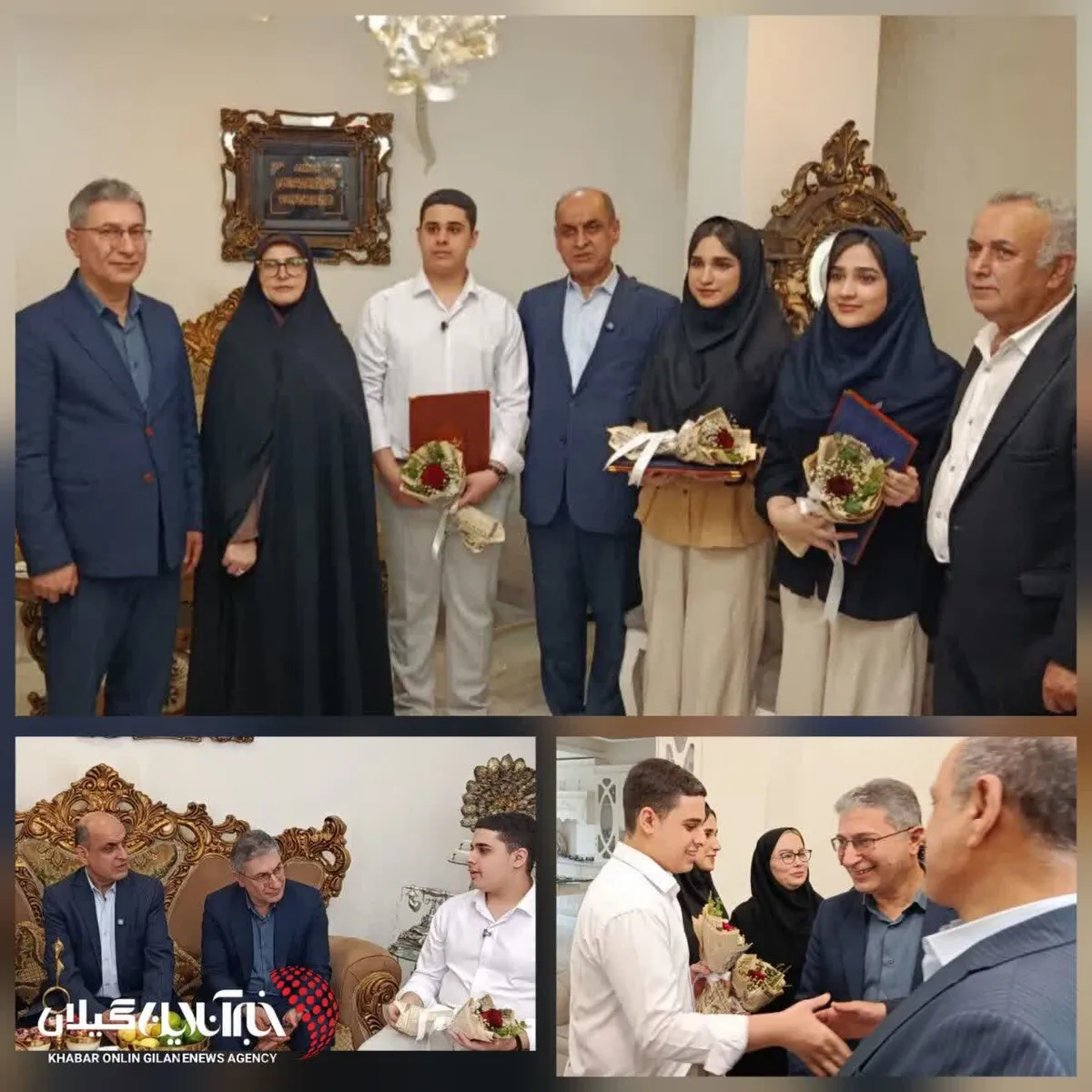 استاندار گیلان در دیدار با سه‌قلوهای رتبه‌برتر کنکور:موفقیت سه‌قلوهای صومعه‌سرایی، جلوه‌ای از ظرفیت علمی و نخبگانی استان است