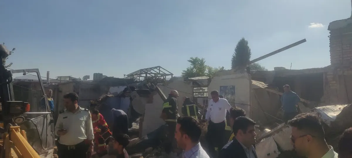 ده مصدوم بر اثر انفجار منزل مسکونی در محله جعفرآباد کرمانشاه