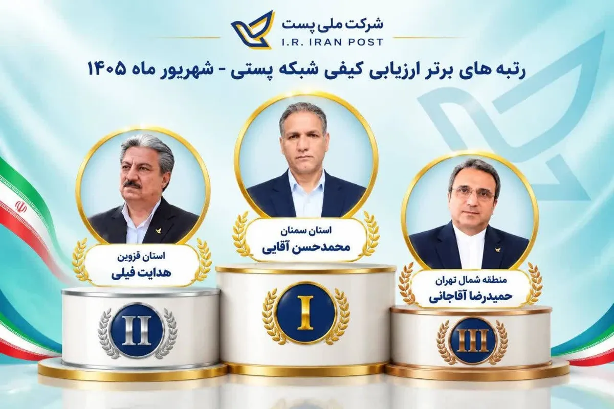 تداوم افتخارآفرینی پست استان سمنان؛ کسب رتبه نخست کشوری در ارزیابی کیفی شبکه پستی