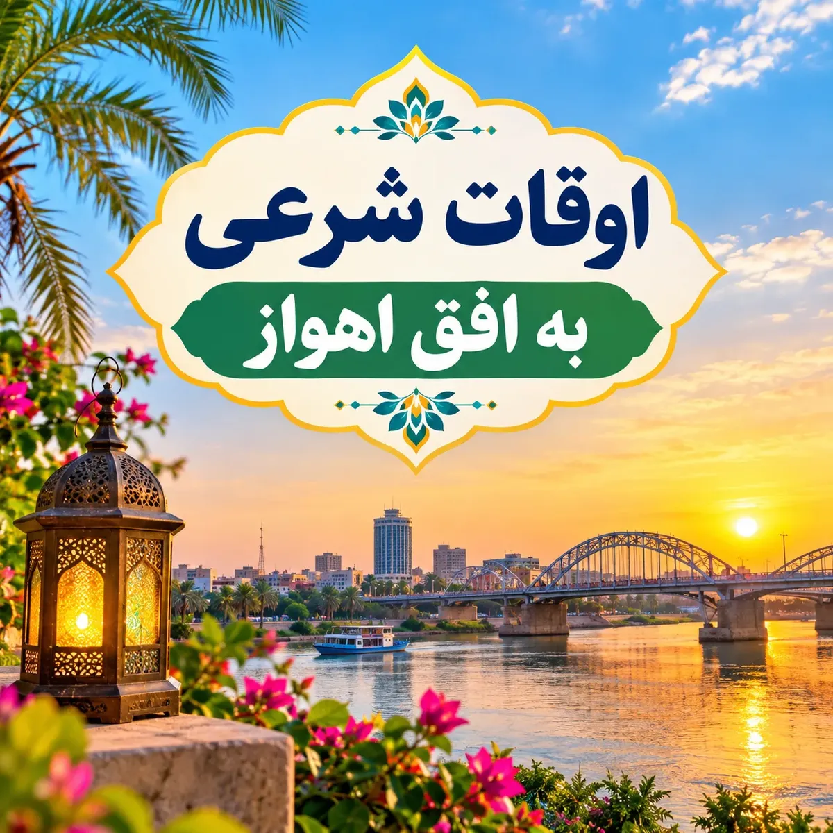 اوقات شرعی ۲۳ مهر ۱۴۰۵ به افق اهواز