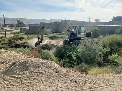 لایروبی کانال اصلی شبکه آبیاری شهید رجایی در امیدیه