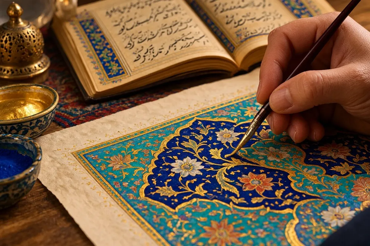 رقص طلا بر سکوت کاغذ؛ استادکاران اصفهانی میراث تذهیب را صیانت میکنند