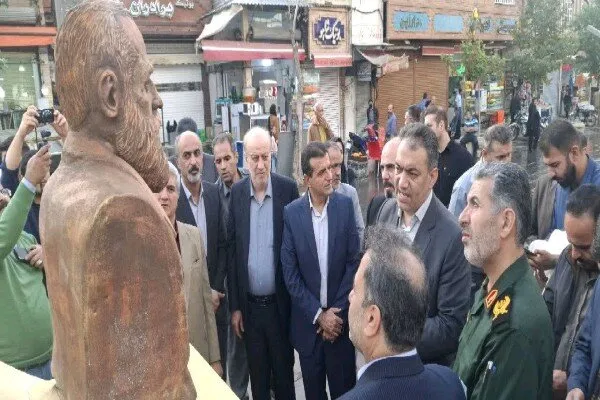 تندیس شهید «مسعود غمیان» در سنندج رونمایی شد