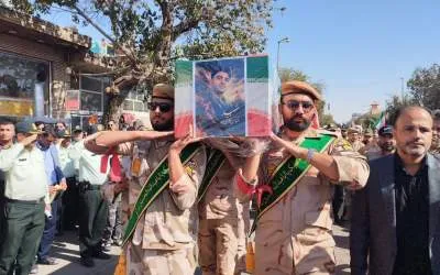 مراسم تشییع پیکر شهید آقایی برگزار شد