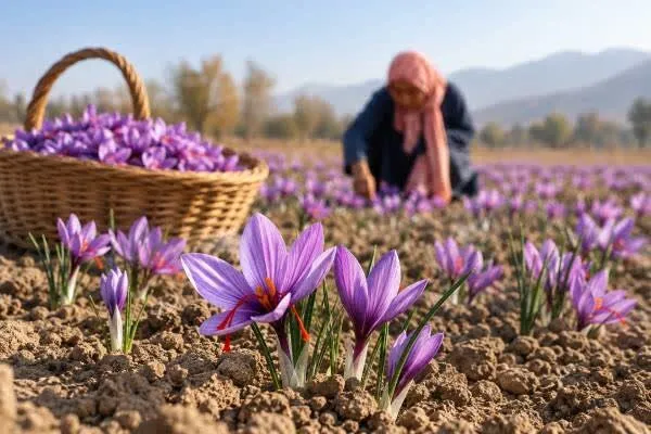 کشت ۹۹۵هکتار زعفران در فارس با تولید ۲.۵ تنی
