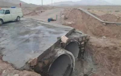 بهره‌برداری  پل آب‌نمای لوله‌ای در محور روستایی خرم‌آباد