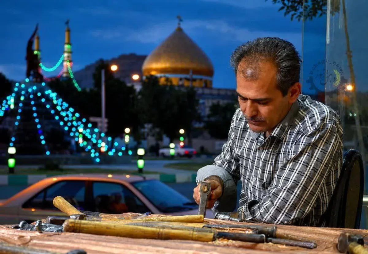 تشییع گیکر هندمند قلمزنی در دهق نجف آباد
