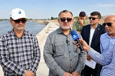 بهره برداری از طرح تثبیت ساحل رودخانه کارون در محدوده کوی زرگان اهواز