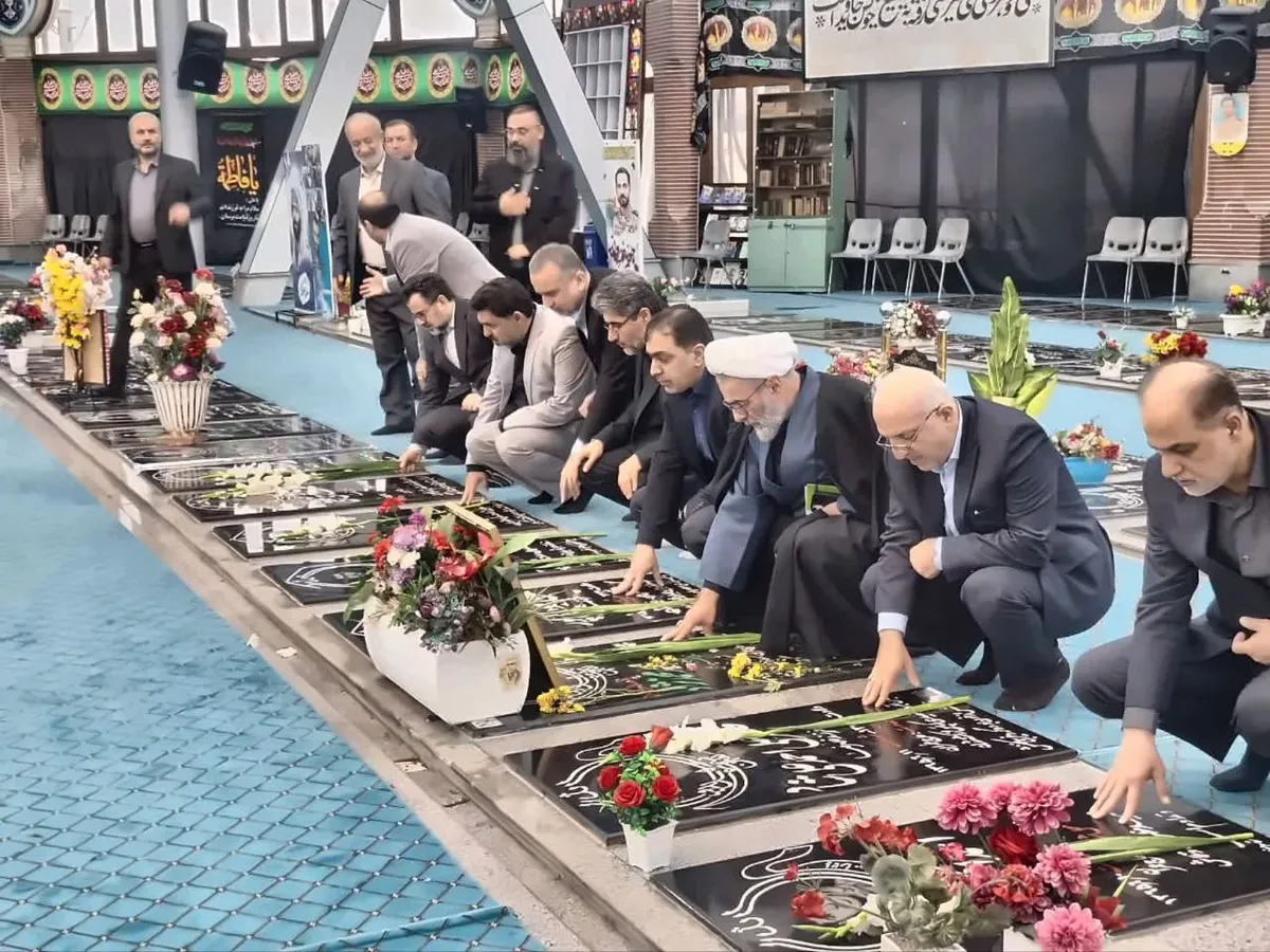 گلباران مزار شهدا در نخستین روز کاری رئیس‌کل دادگستری گیلان