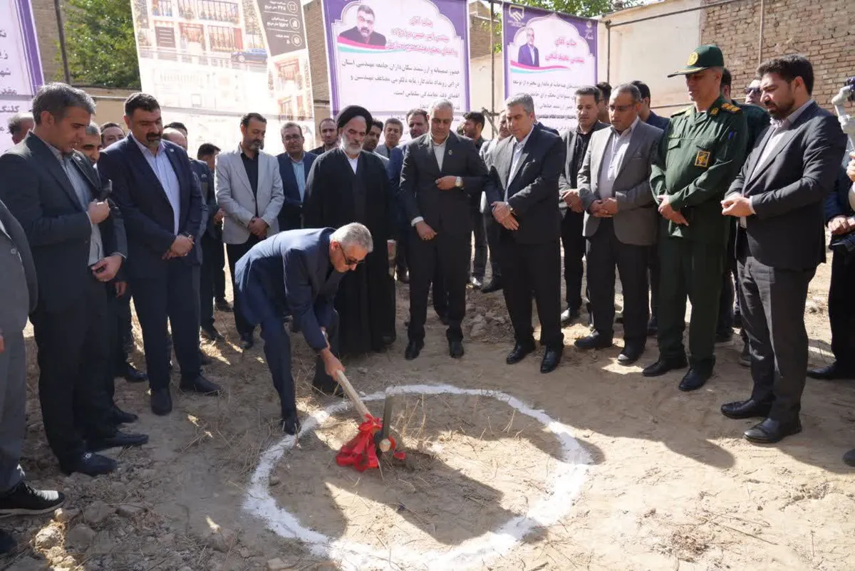 کلنگ زنی ساختمان اداری تجاری سازمان نظام مهندسی سلماس