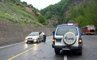 لغزندگی جاده‌ها بر اثر اولین باران پاییزی در کرمانشاه