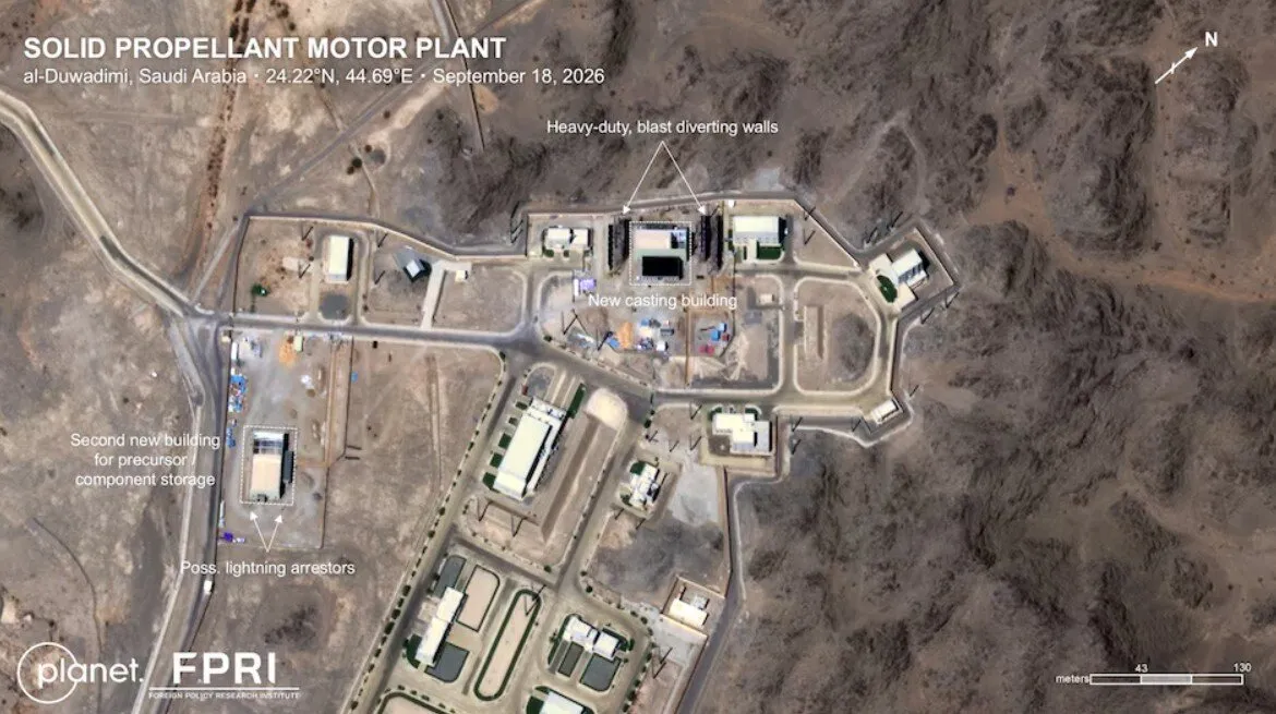 گسترش کارخانه موشکی عربستان برای تولید موشکهای قدرتمندتر؛ ردپای فناوری چین در تأسیسات جدید ریاض/ موشکها با سوخت جامد میتواند تهران را هدف بگیرد
