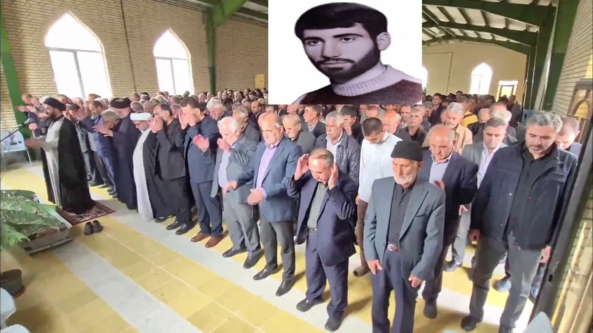 تشییع پیکر مادر شهید دوران دفاع مقدس در هریس آذربایجان شرقی