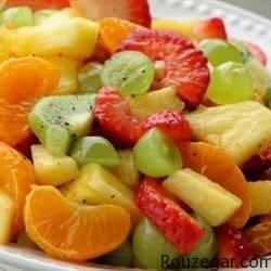 طرز تهیه سالاد میوه رنگارنگ