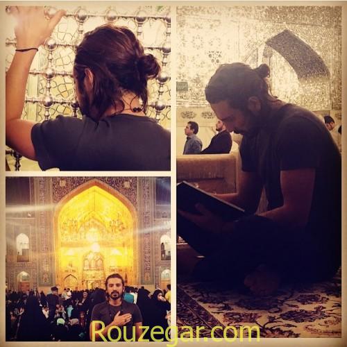 امیر عباس گلاب,امیر عباس گلاب در حرم امام رضا