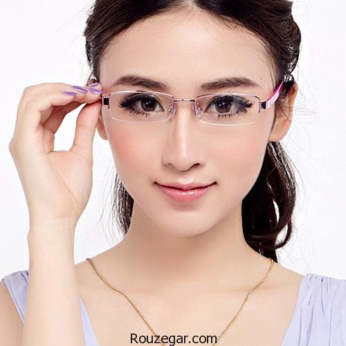 مدل عینک طبی برای صورت گرد، عینک طبی، مدل عینک طبی زنانه