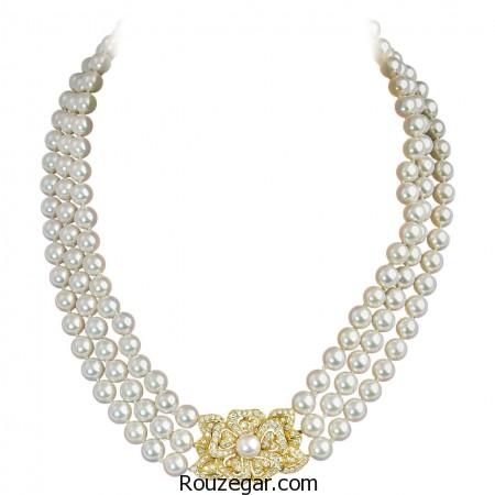 مدل گردنبند مروارید،مدل گردنبند مروارید 2017، مدل گردنبند مروارید طلا