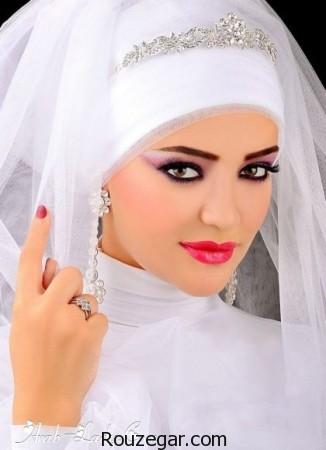 مدل لباس عروس پوشیده ایرانی ، مدل مدل لباس عروس پوشیده ایرانی با کلاه 