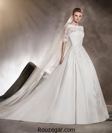 مدل لباس عروس اروپایی، مدل لباس عروس اروپایی آستین دار