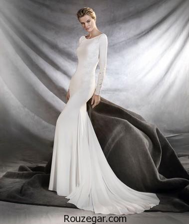 مدل لباس عروس اروپایی، مدل لباس عروس اروپایی آستین دار