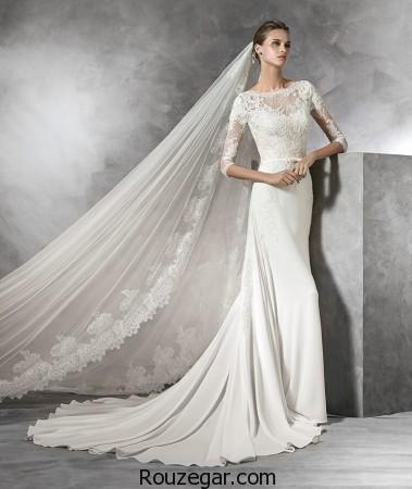 مدل لباس عروس اروپایی، مدل لباس عروس اروپایی آستین دار