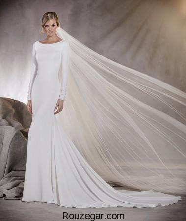 مدل لباس عروس اروپایی، مدل لباس عروس اروپایی آستین دار