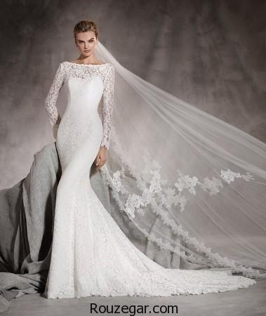 مدل لباس عروس اروپایی، مدل لباس عروس اروپایی آستین دار