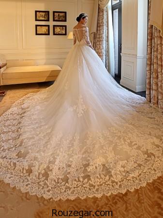 مدل لباس عروس دنباله دار، مدل لباس عروس دنباله دار 2017،مدل لباس عروس دنباله دار 96 