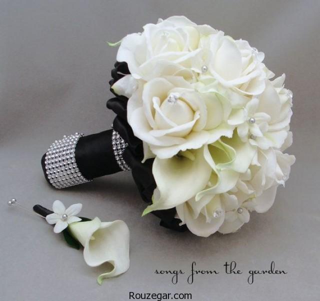 مدل دسته گل عروس بارز سفید