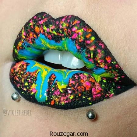 مدل آرایش لب متفاوت، مدل آرایش لب، مدل آرایش لب 2017، مدل آرایش لب خاص